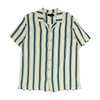 Ivory Striped Short Sleeve Button Down
