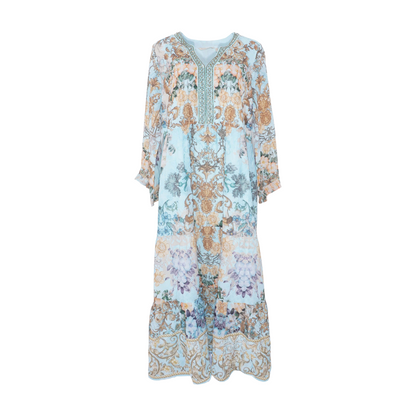 Blue Floral Maxi Dress