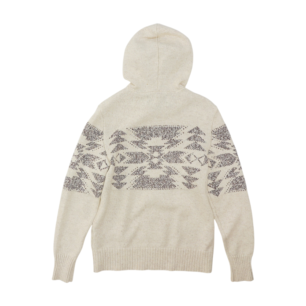 Beige Print Pullover Sweater