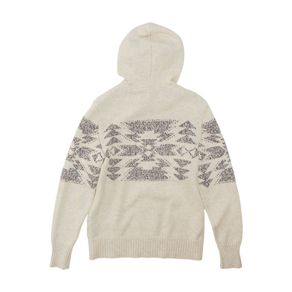 Beige Print Pullover Sweater