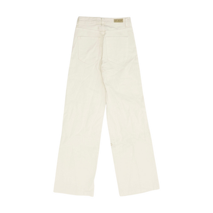Cream Wide Leg Jeans