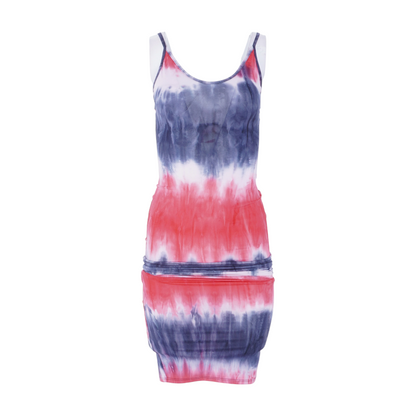 Multi Tie-Dye Midi Dress