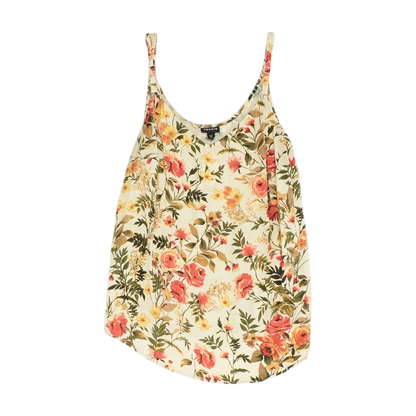 Beige Plus Size Floral Blouse