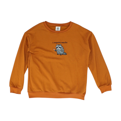 Orange Solid Sweatshirt Pullover