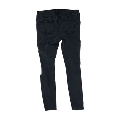 Black Plus Mid Rise Skinny Leg Jeans