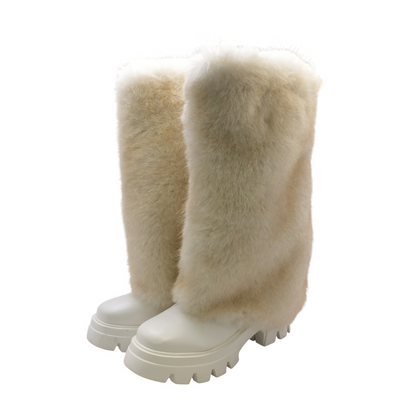 Cream Boots