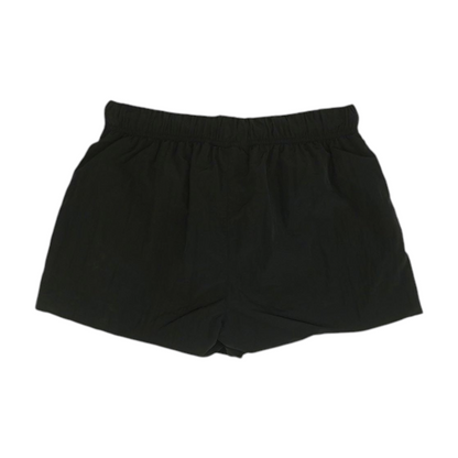 Black Solid Active Shorts