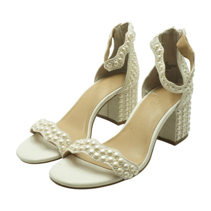 White Block Heels