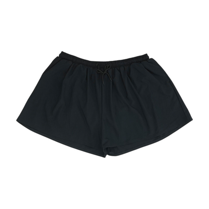 Black Solid Active Shorts