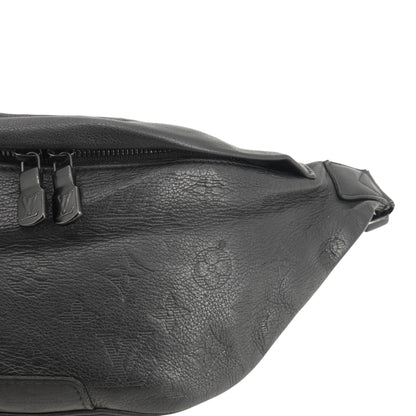 Black Discovery Bumbag PM in Monogram Shadow Leather
