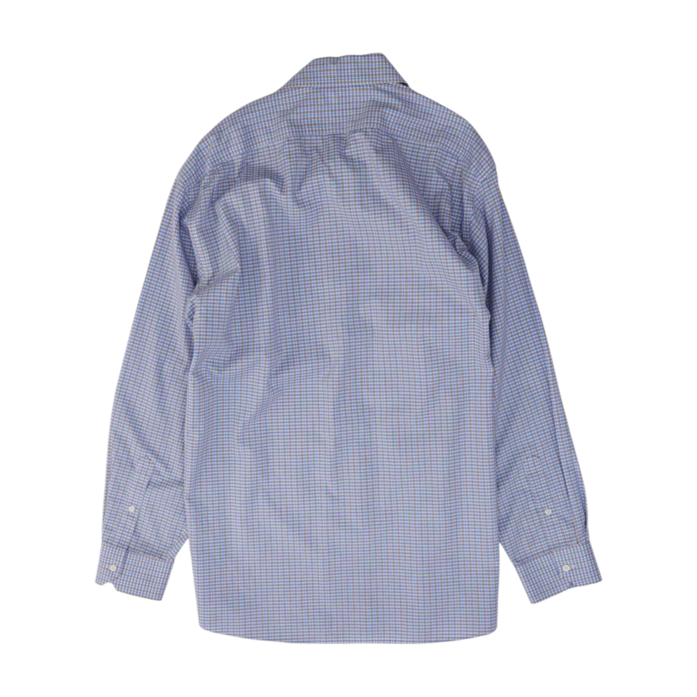 Blue Plaid Long Sleeve Button Down