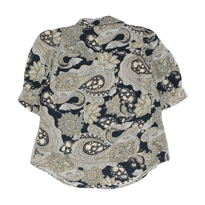 Navy Floral Button Down