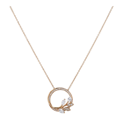 3/8 ctw 18K Yellow Gold Diamond Pendant Necklace