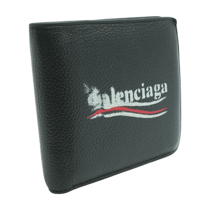 Black Cash Square Folded Coin Wallet