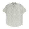 Beige Floral Short Sleeve Button Down