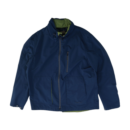 Navy Solid Rain Jacket