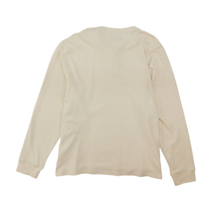 Beige Solid Henley T-Shirt