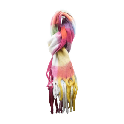 Multi Plaid 100% Polyester Scarf