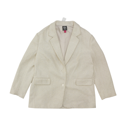 Beige Solid Blazer