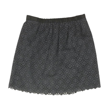 Black Solid Mini Skirt