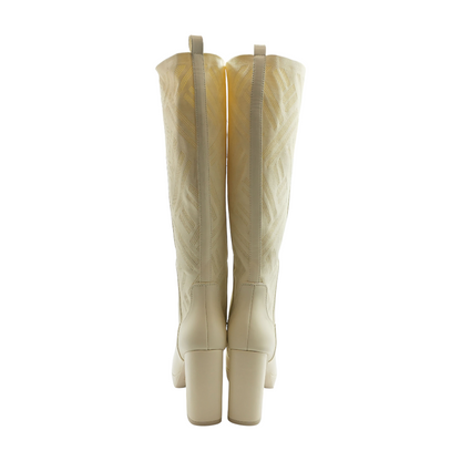 Ivory Knee-High Boots