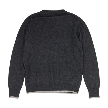 Navy Solid Pullover Sweater