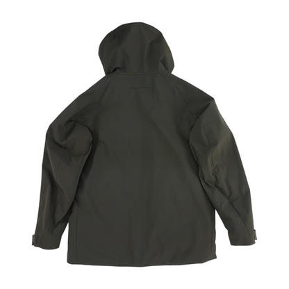 Green Solid Rain Jacket
