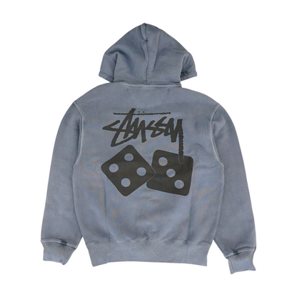 Blue Solid Hoodie Pullover