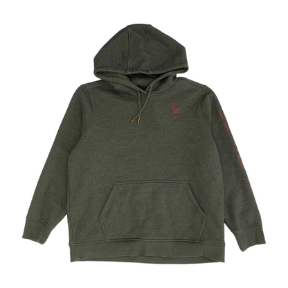 Green Solid Hoodie Pullover