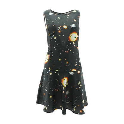Black Graphic Mini Dress