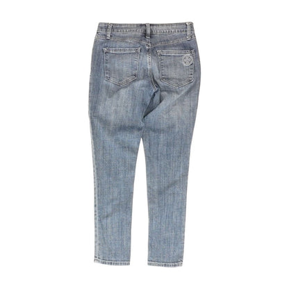 Blue Solid Boyfriend Jeans