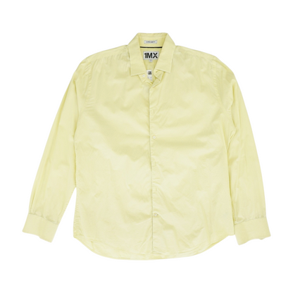 Yellow Solid Long Sleeve Button Down
