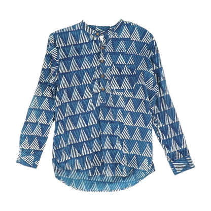 Blue Geometric Blouse