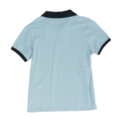 Blue Polka Dot Short Sleeve Polo