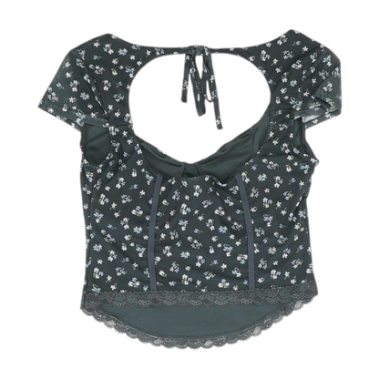 Black Floral Blouse