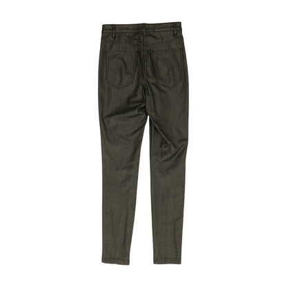 Black Solid Five Pocket Pants