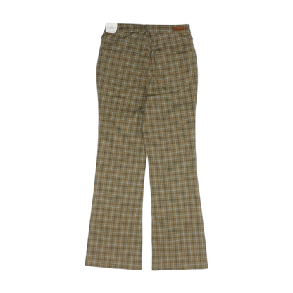 Gray Plaid Bootcut Pants