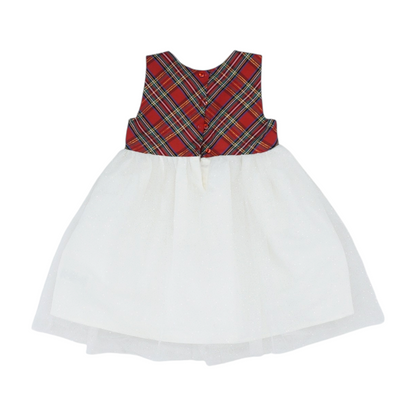 White Color Block Dress