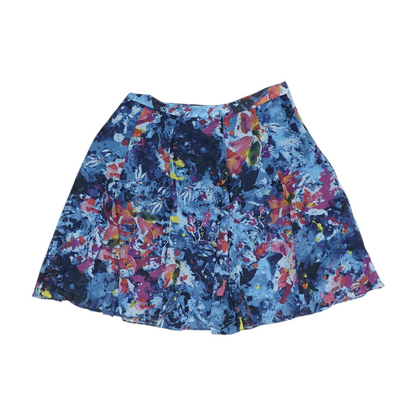 Blue Floral Mini Skirt