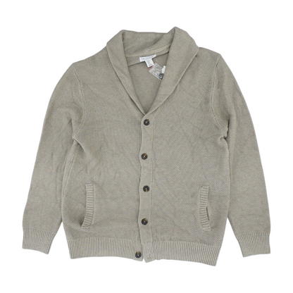 Tan Solid Cardigan Sweater