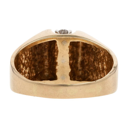 3/4 Ct 14K Gold Vertical Three Diamond Band