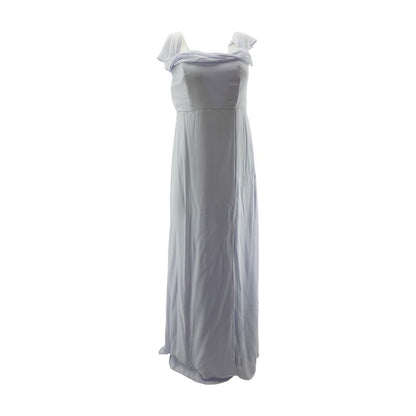 Blue Solid Maxi Dress