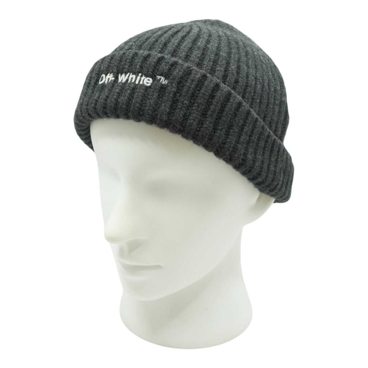 Helvetic Ribbed Beannie in Dark Heather Grey