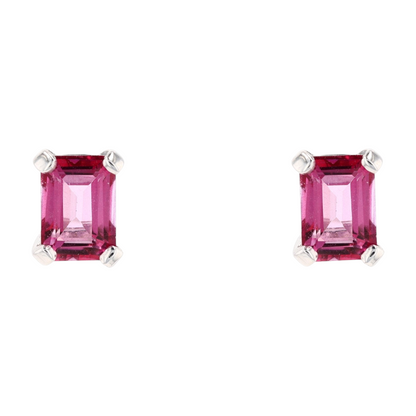 Sterling Silver Topaz Stud Earrings