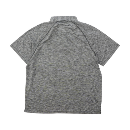 Gray Solid Short Sleeve Polo