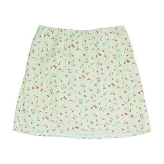 Yellow Floral Mini Skirt