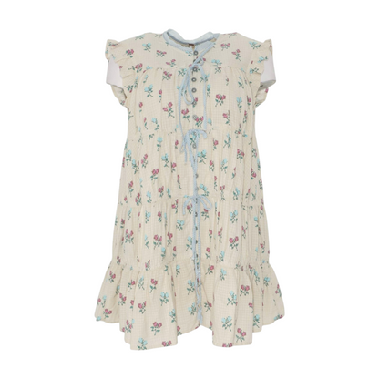 Beige Check Mini Dress