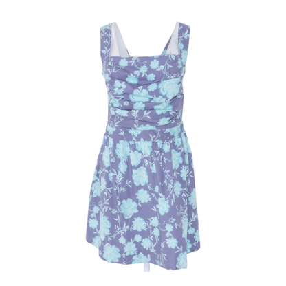 Blue Floral Mini Dress