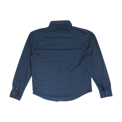 Navy Solid Long Sleeve Button Down