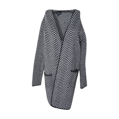 Black Chevron Cardigan Sweater